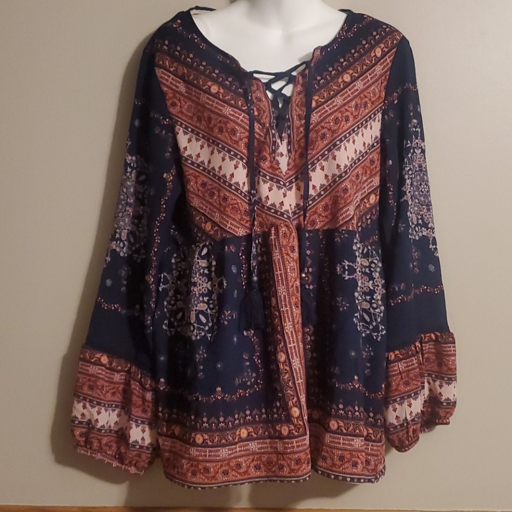 Artesia colorful lace blouse